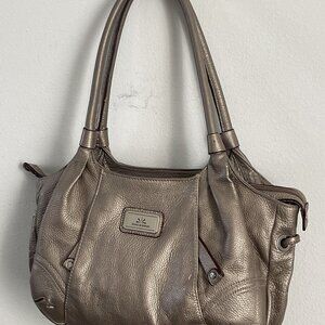 ISAAC MIZRAHI shoulder bag Beige gold leather bag